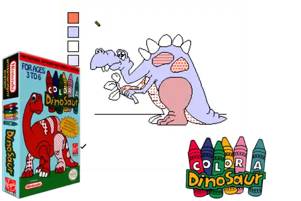 color a dinosaur